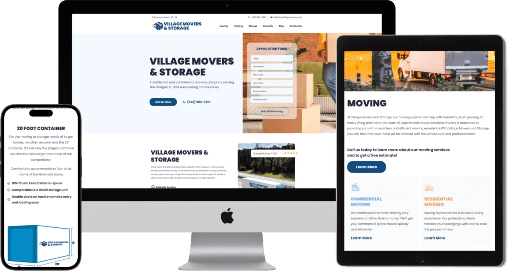 Local Moving Company Website Designed by Searchalytics