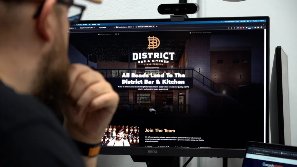 Ocala Website Design for District Bar & Kitchen